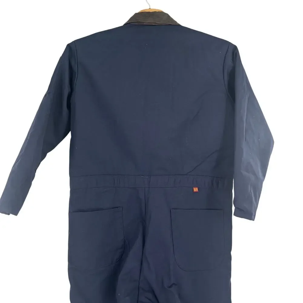 Vintage Big Ben Mens‎ XL Long Navy Blue Quilted Lined Work Coveralls